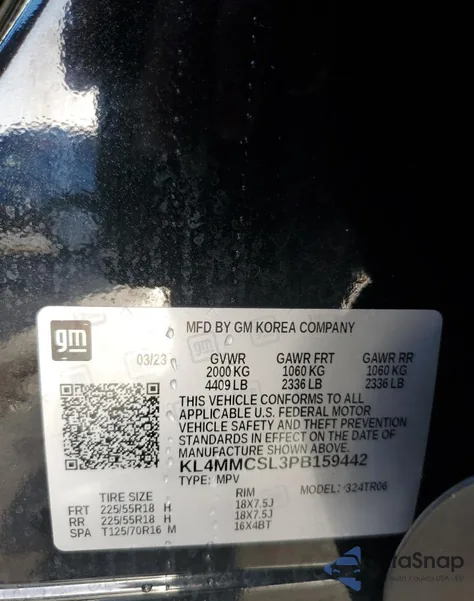 2023 Buick Encore Gx Preferred from USA, damaged, VIN KL4MMCSL3PB159442